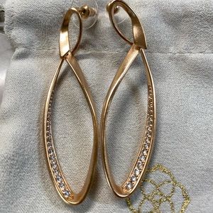 Kendra Scott Raquel Drop Earrings Rose Gold/CZ
